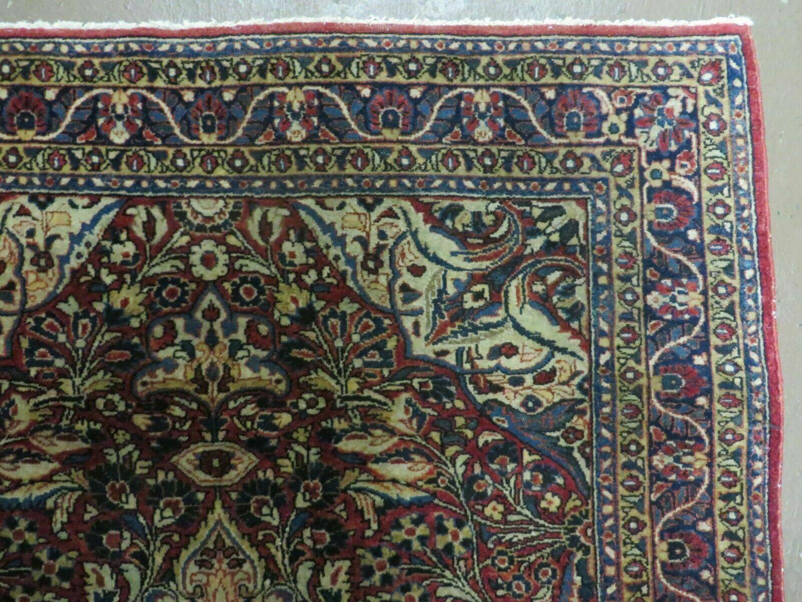 3' 5" X 5' Antique Handmade Indian Agra Fine Weave Wool Rug Organic dye Nice - Nuvé