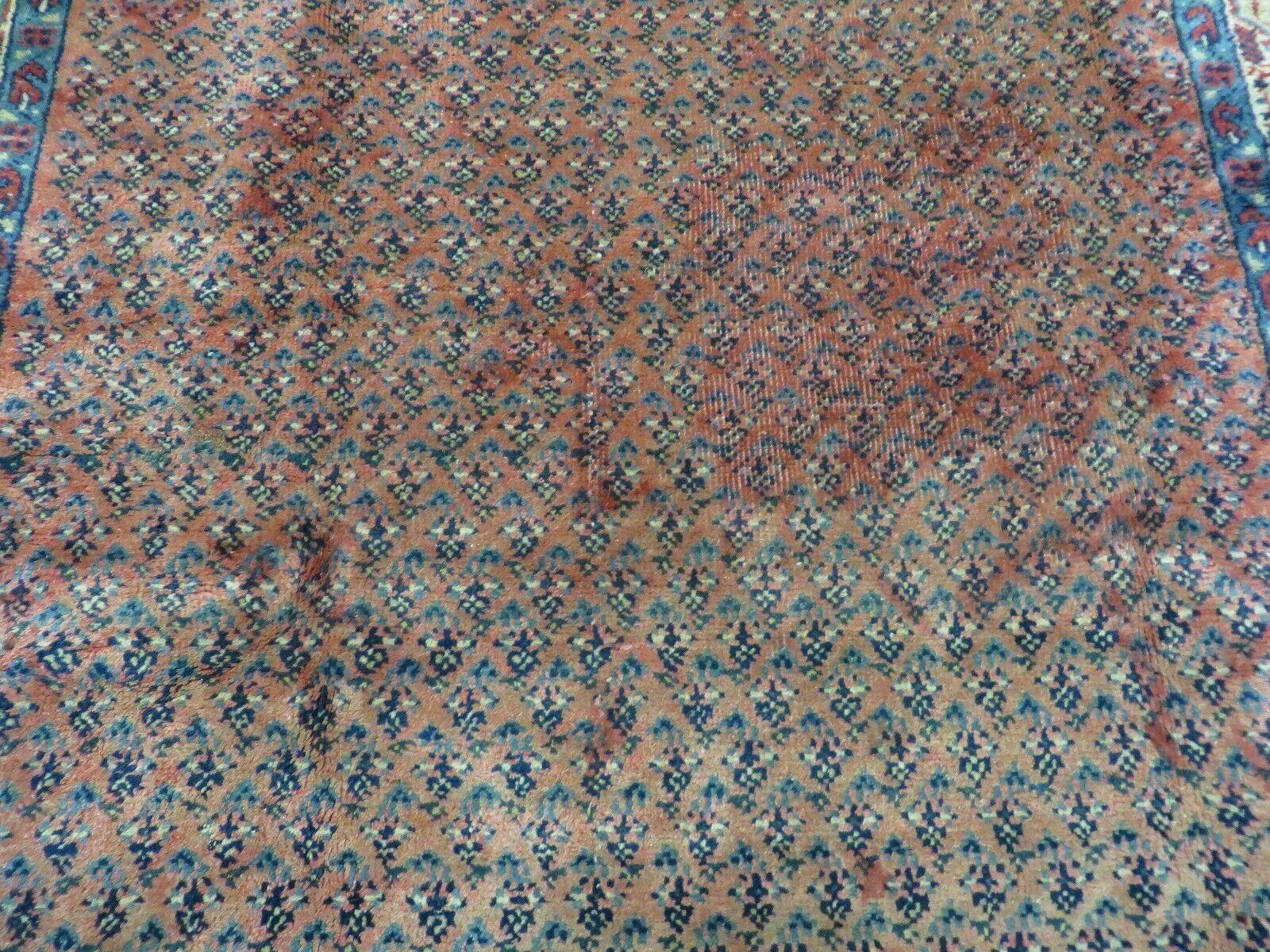 Antique Persian Seraband Runner 3.7 x 11 - Red, Wool, Mir Pattern - Nuvé