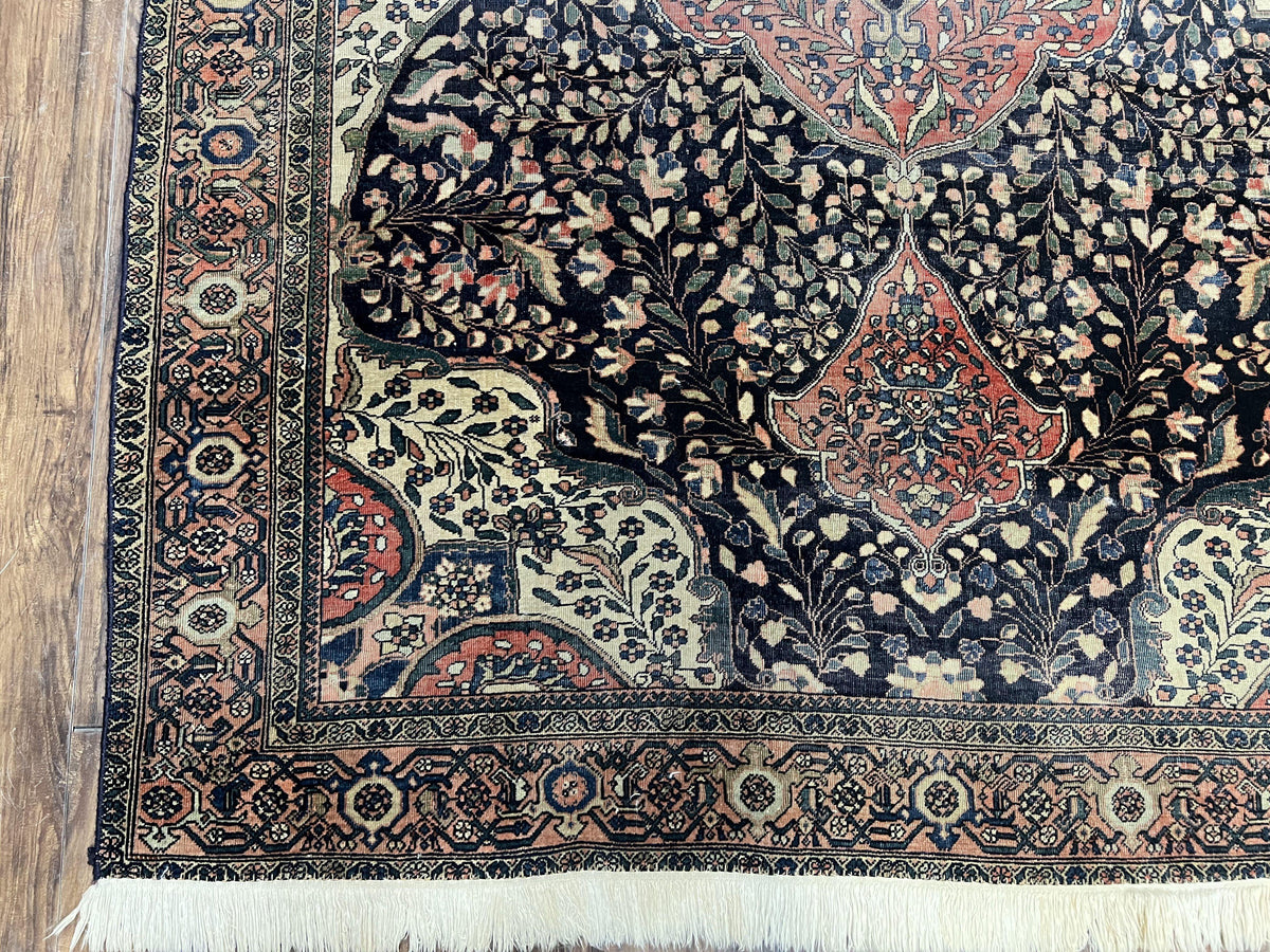 Antique Persian Sarouk Farahan Rug 4x7, Collectible Persian Carpet