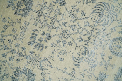 4x6 Fine Hand Knotted Beige and Gray Traditional Vintage Persian Style Antique Wool and Silk Rug | AGR14 - Nuvé