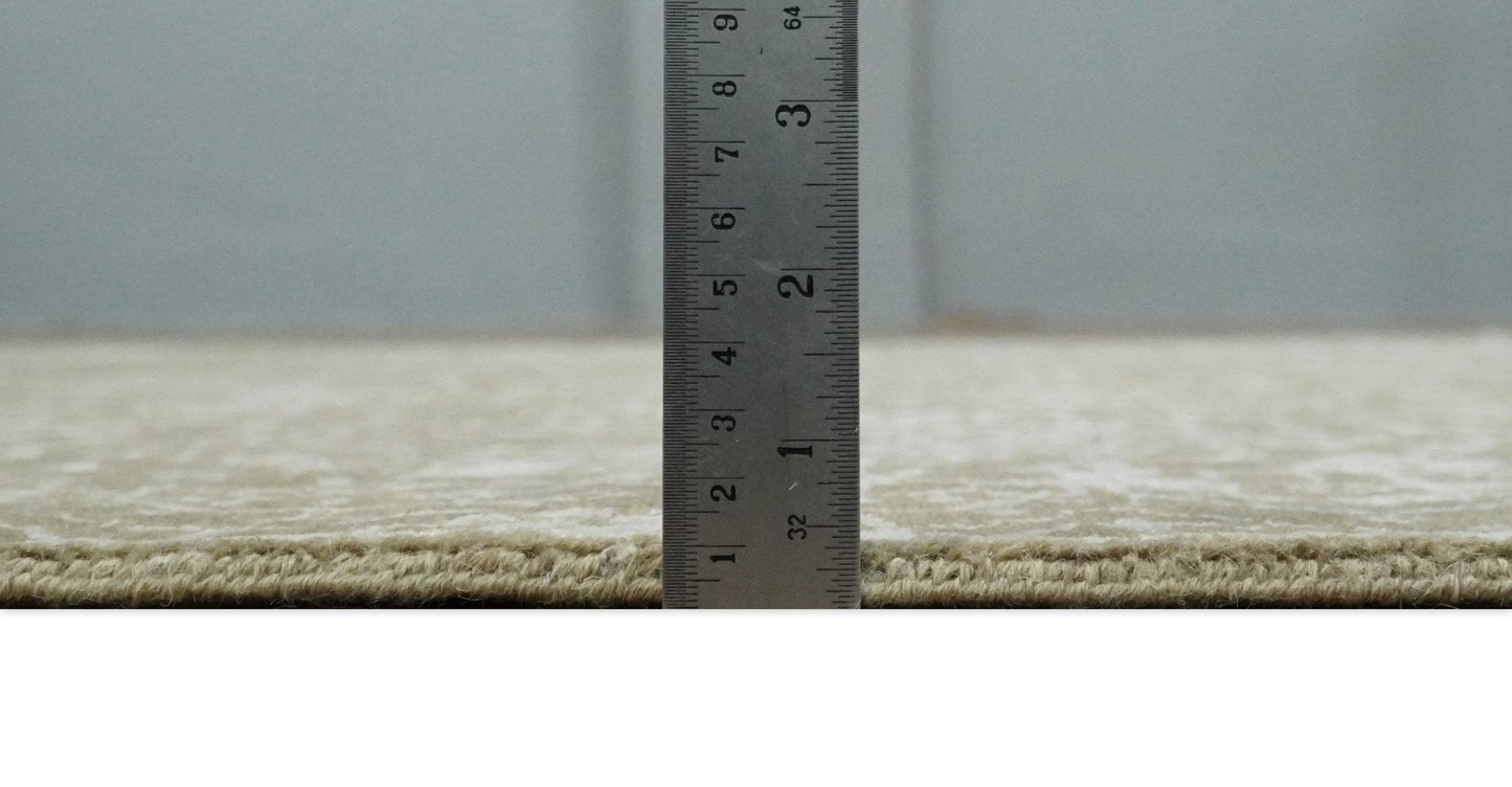 4x6 Fine Hand Knotted Olive and Silver Traditional Vintage Persian Style Antique Wool and SIlk Rug | AGR16 - Nuvé