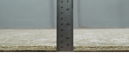 4x6 Fine Hand Knotted Olive and Silver Traditional Vintage Persian Style Antique Wool and SIlk Rug | AGR16 - Nuvé