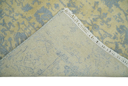 4x6 Fine Hand Knotted Gold and Silver Traditional Vintage Persian Style Antique Wool and Silk Rug | AGR11 - Nuvé