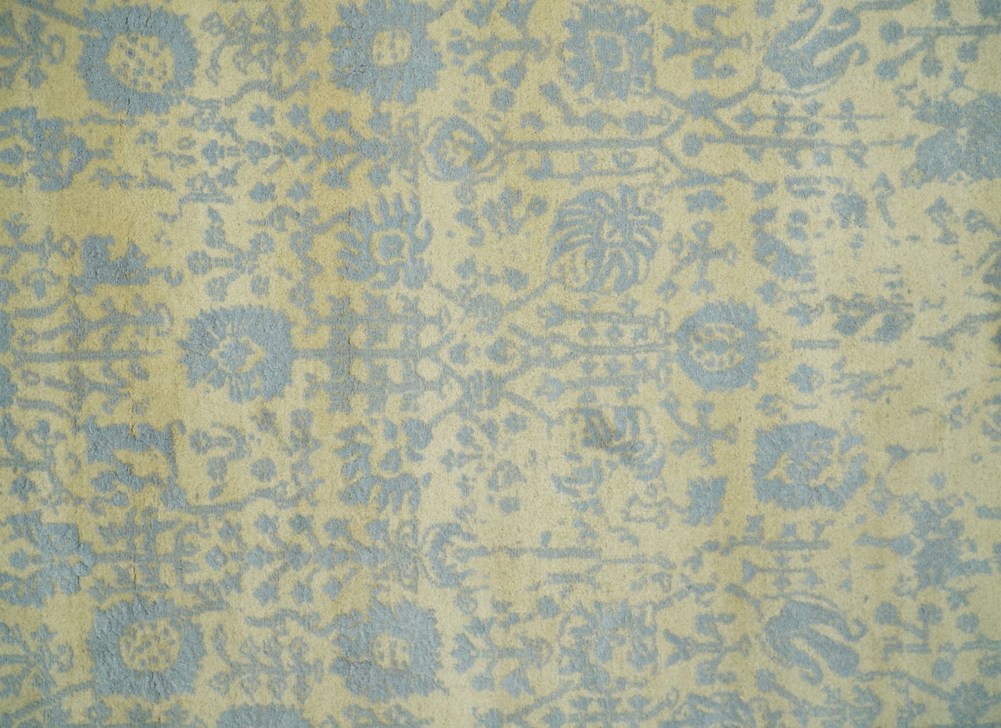 4x6 Fine Hand Knotted Gold and Silver Traditional Vintage Persian Style Antique Wool and Silk Rug | AGR11 - Nuvé