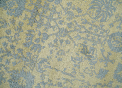 4x6 Fine Hand Knotted Gold and Silver Traditional Vintage Persian Style Antique Wool and Silk Rug | AGR11 - Nuvé