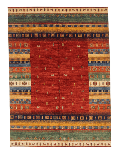 Afghan Gabbeh (5'08"x7'10") red/multicolor - Nuvé