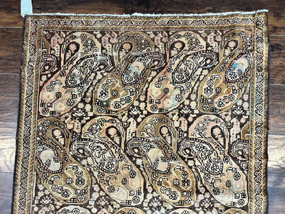 Antique Persian Malayer Runner Rug 3x16, Repeated Boteh Paisley Design, Rare Rug, 1920s Antique Oriental Carpet, Wool Handmade Hand Knotted 3 x 16 ft Rug - Nuvé