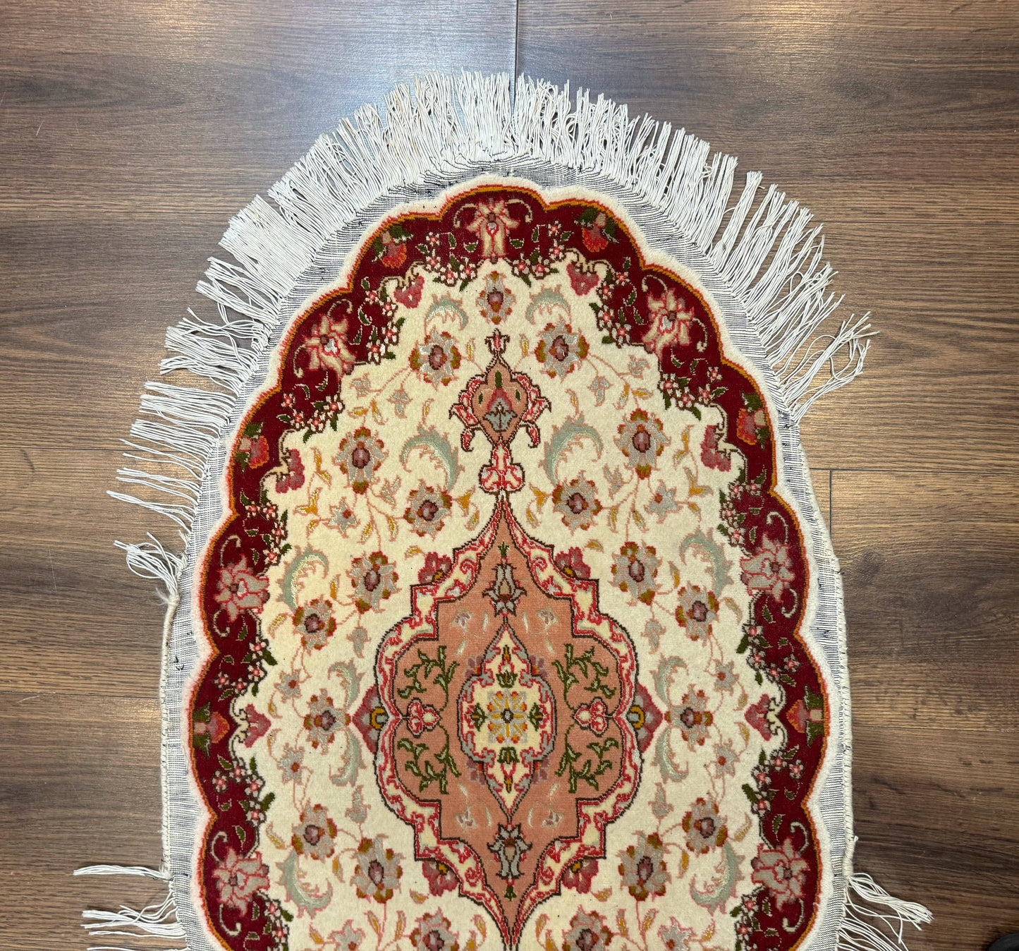 Small Oval Persian Tabriz Rug 2x4, Kork Wool and Silk Highlights, Fine 260 KPSI - Nuvé