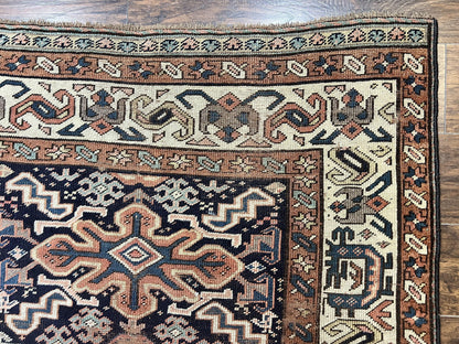 Antique Persian Tribal Runner Rug 4.6 x 9.8, Kurdish Runner, Rug for Hallway or Kitchen, 1920s Carpet, Wool Handmade Rug - Nuvé