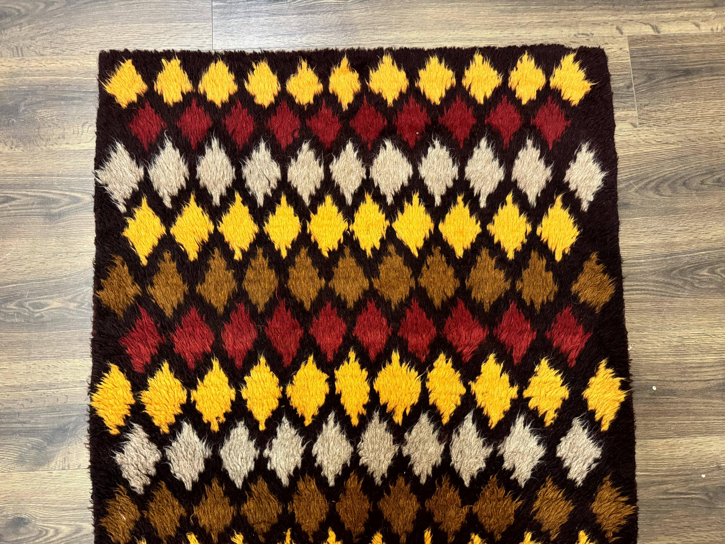 Shaggy Balouch Rug 3x4, Tribal Rug, Afghan Rug, Brown, Multicolor - Nuvé