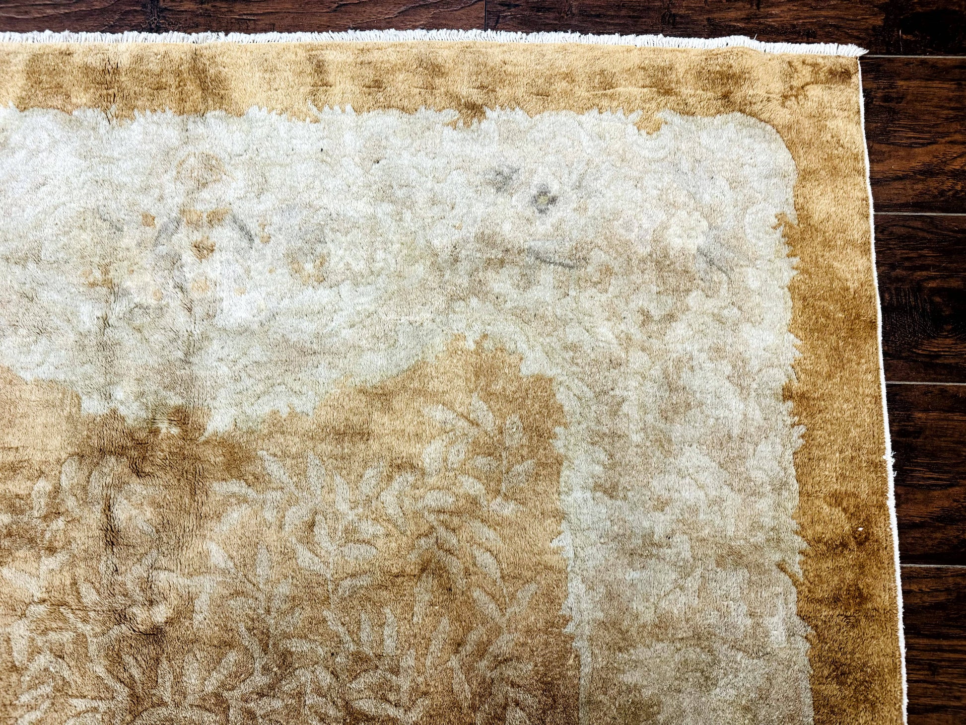 Chinese Peking Rug 5x7, Golden-Tan, Vintage Chinese Wool Carpet - Nuvé