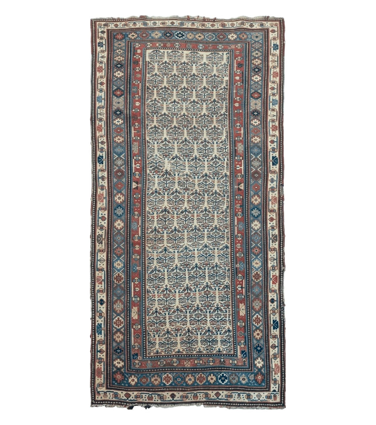5' X 9' Antique Handmade Caucasian Kuba Wool Rug Veg Dye Runner Nice