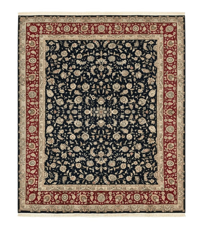 Black Pak Persian Rug 8x10, Floral Allover