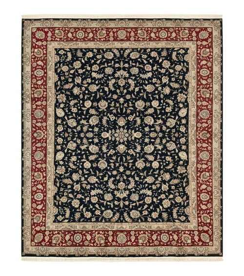 Black Pak Persian Rug 8x10, Floral Allover