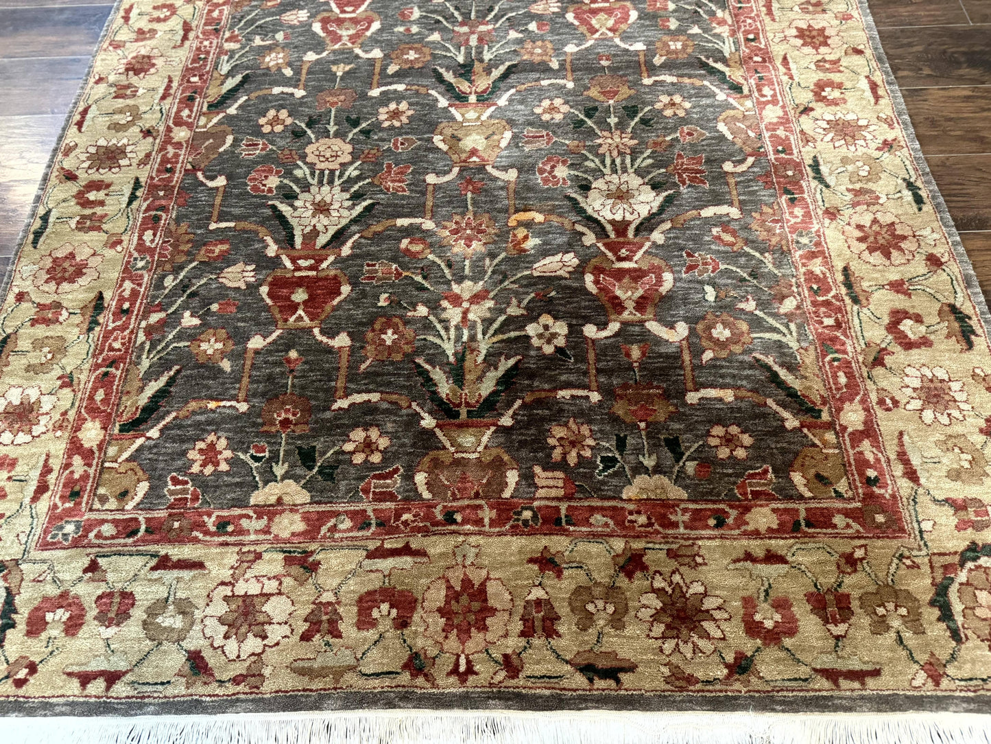 Pak Persian Mahal Rug 6x9, Floral Handmade Wool Traditional Oriental Carpet - Nuvé