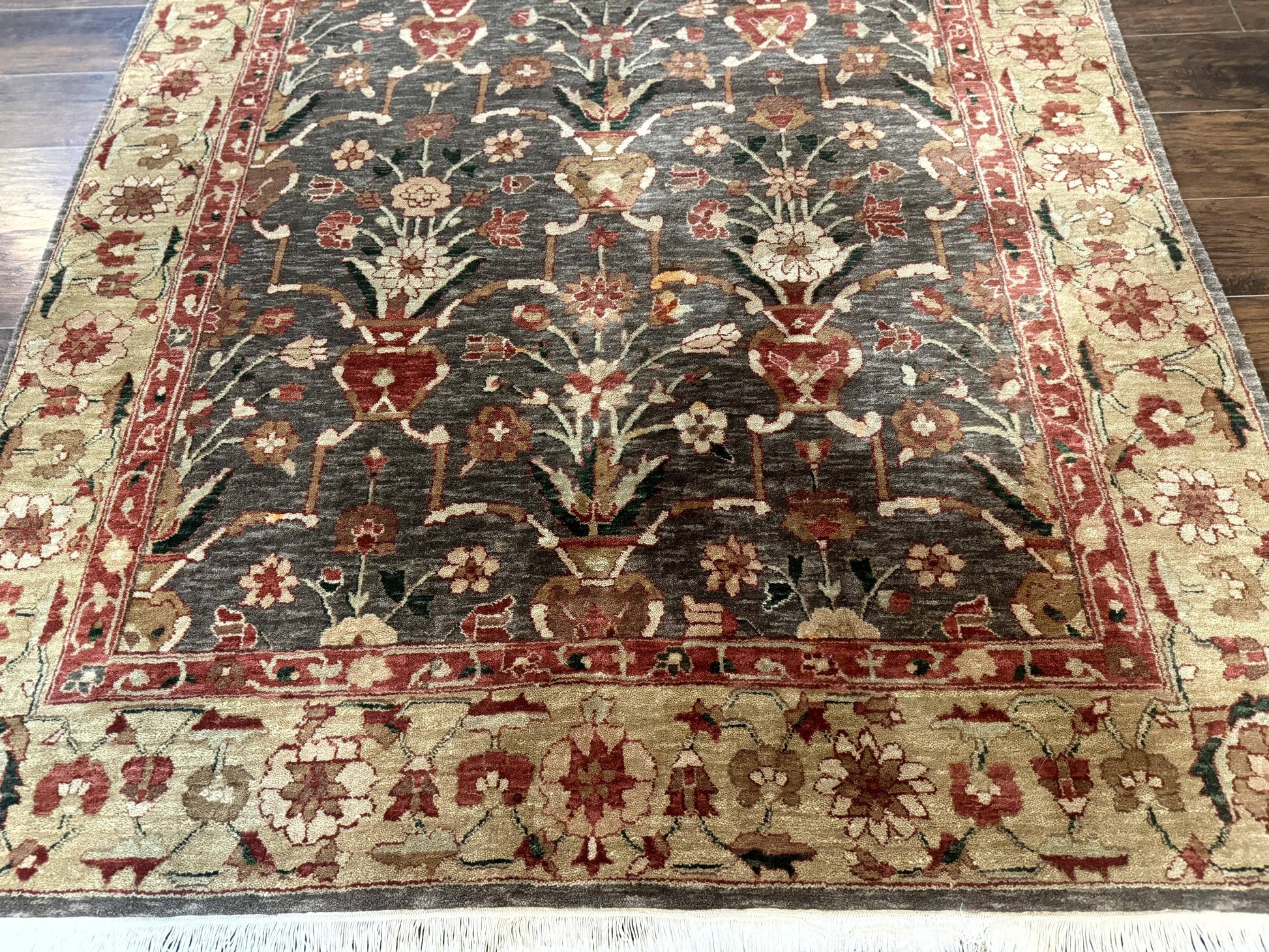 Pak Persian Mahal Rug 6x9, Floral Handmade Wool Traditional Oriental Carpet - Nuvé