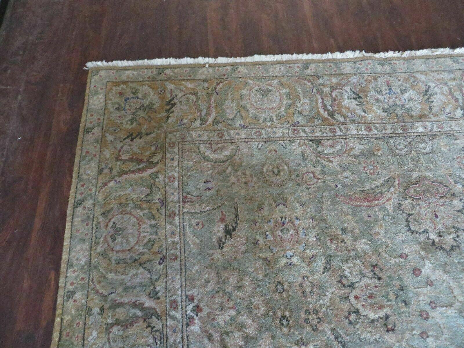 8' X 10' Vintage Handmade India Floral Oriental Top Quality Jaipur Tea Wash - Nuvé
