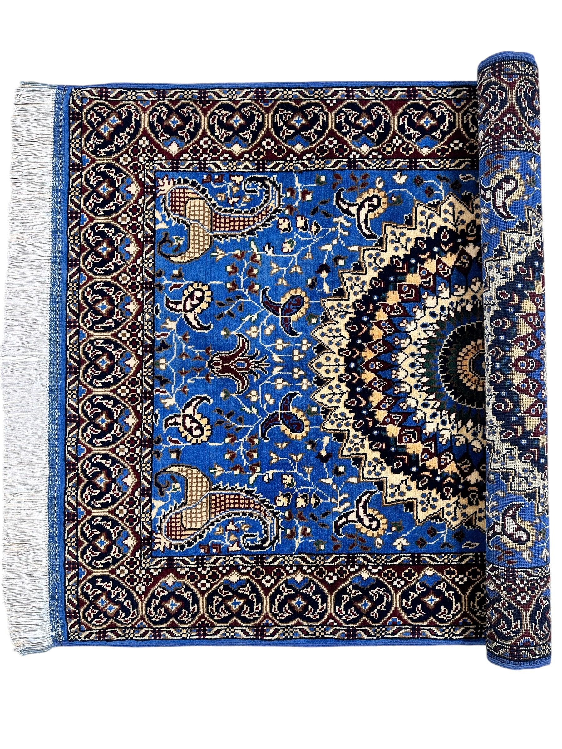 Hand-Knotted Parak Rug – Sky Blue, 40” x 60” | Afghan Wool Rug - Nuvé