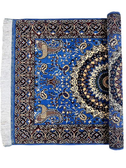 Hand-Knotted Parak Rug – Sky Blue, 40” x 60” | Afghan Wool Rug - Nuvé