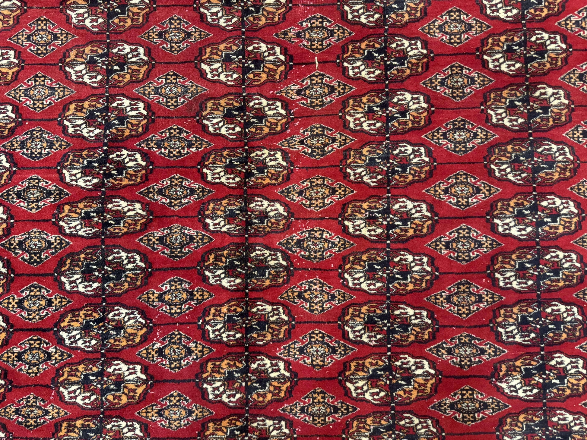 Bokhara Rug 9x12, Red Turkoman Rug, Pakistani Rug, Tribal Carpet, Wool Rug, Red Rug - Nuvé