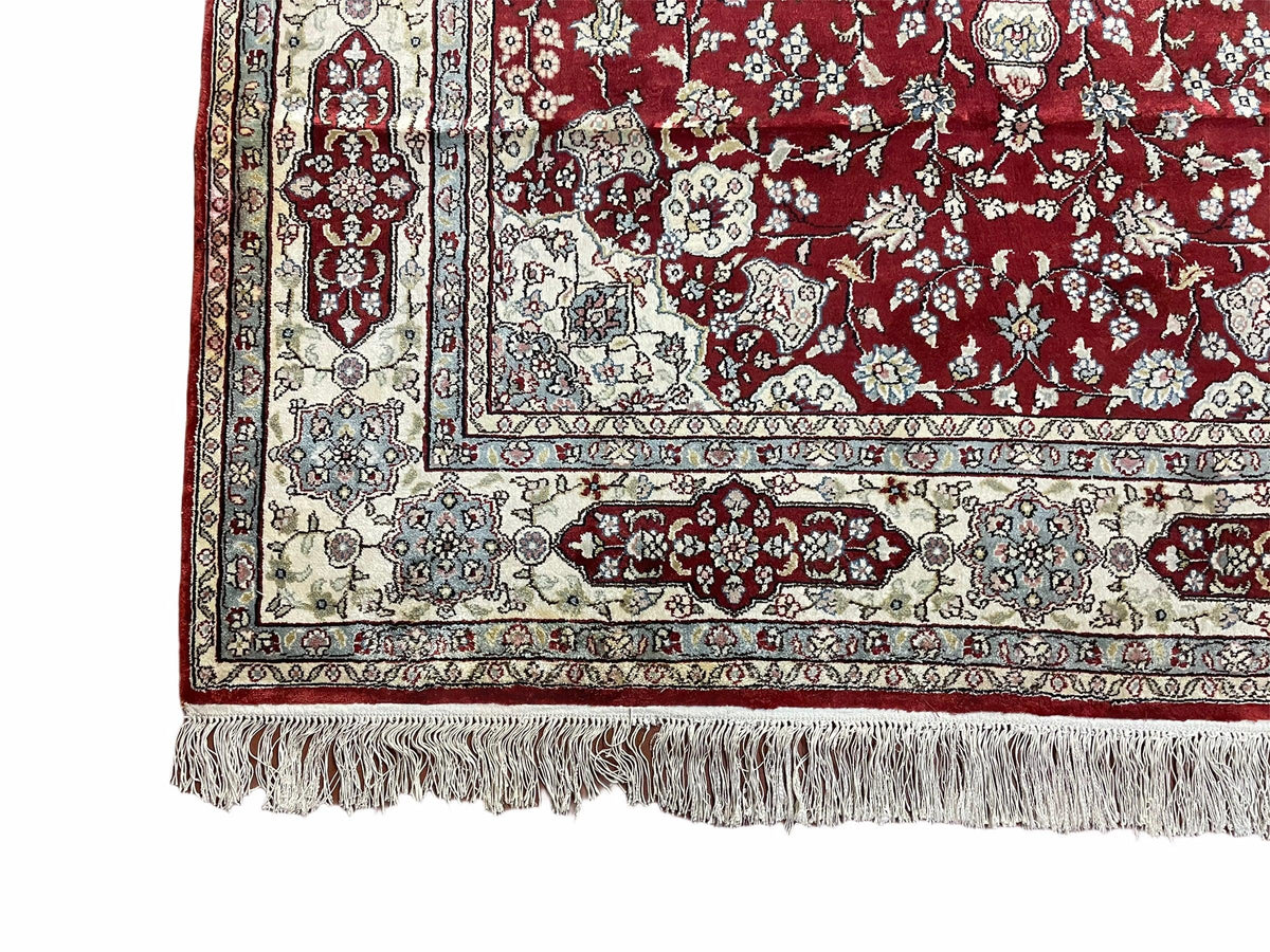 4' X 6' Vintage Fine Handmade Chinese Oriental Silk Rug 400 KPSI Wow