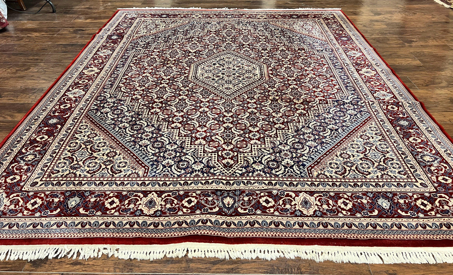 Karastan Rug 8x10, Kara Shah Red Bidjar, Belgium Power Loomed Rug, Wool Pile Karastan Rug, Vintage - Nuvé