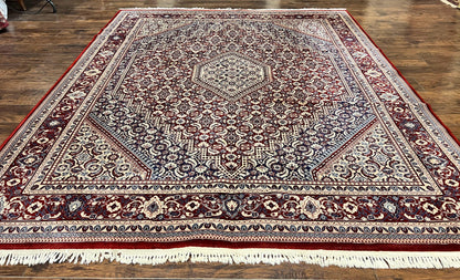 Karastan Rug 8x10, Kara Shah Red Bidjar, Belgium Power Loomed Rug, Wool Pile Karastan Rug, Vintage - Nuvé
