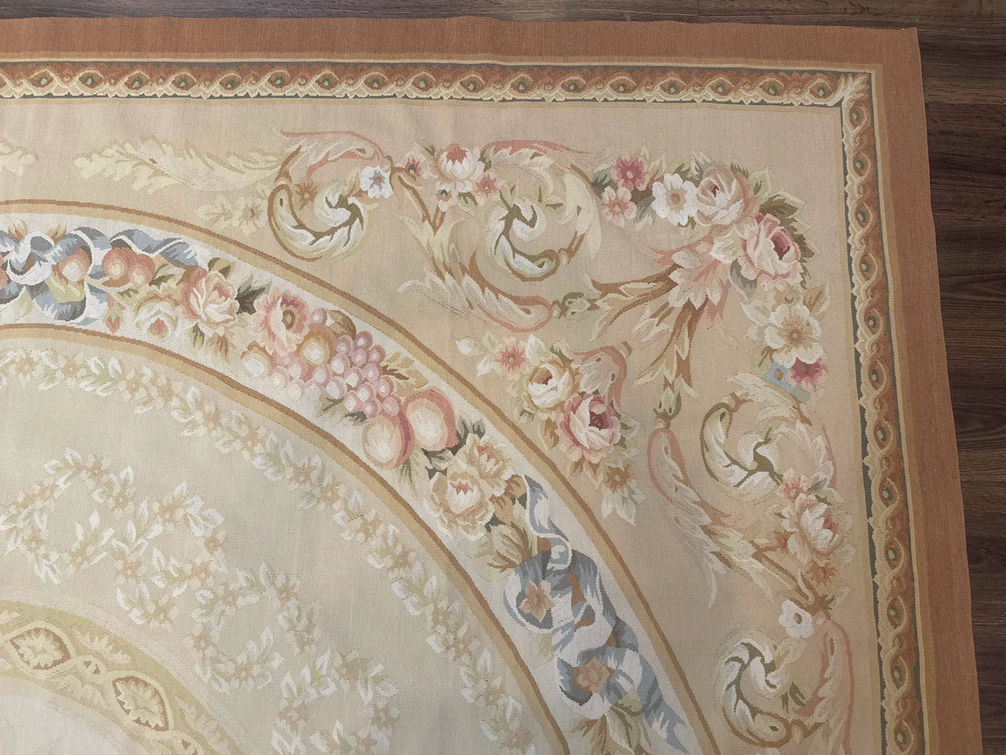 Aubusson Rug 9x12, French European Design, Floral, Elegant - Nuvé