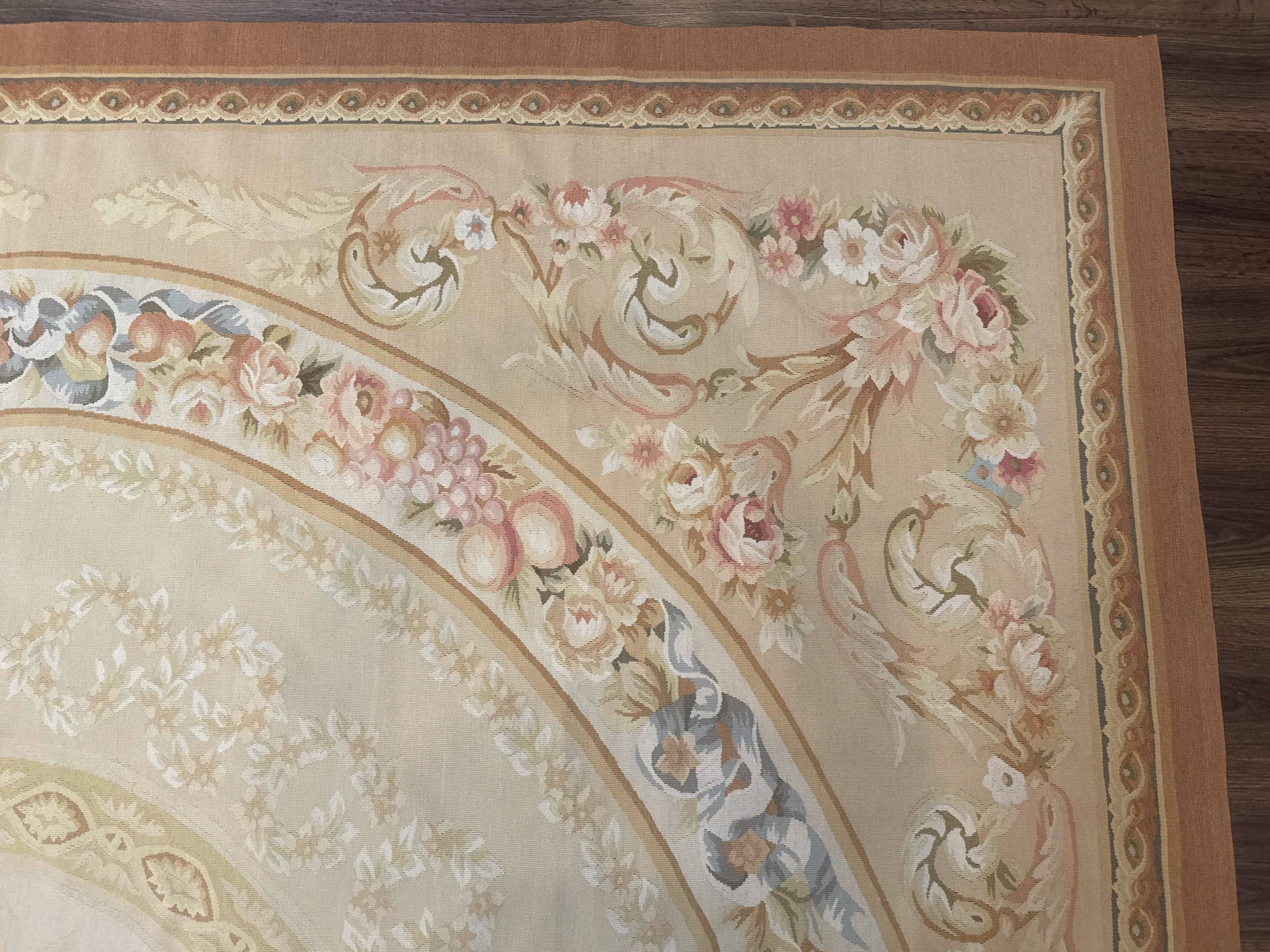 Aubusson Rug 9x12, French European Design, Floral, Elegant - Nuvé