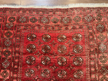 Antique Persian Turkoman Rug 5x6, Red - Nuvé