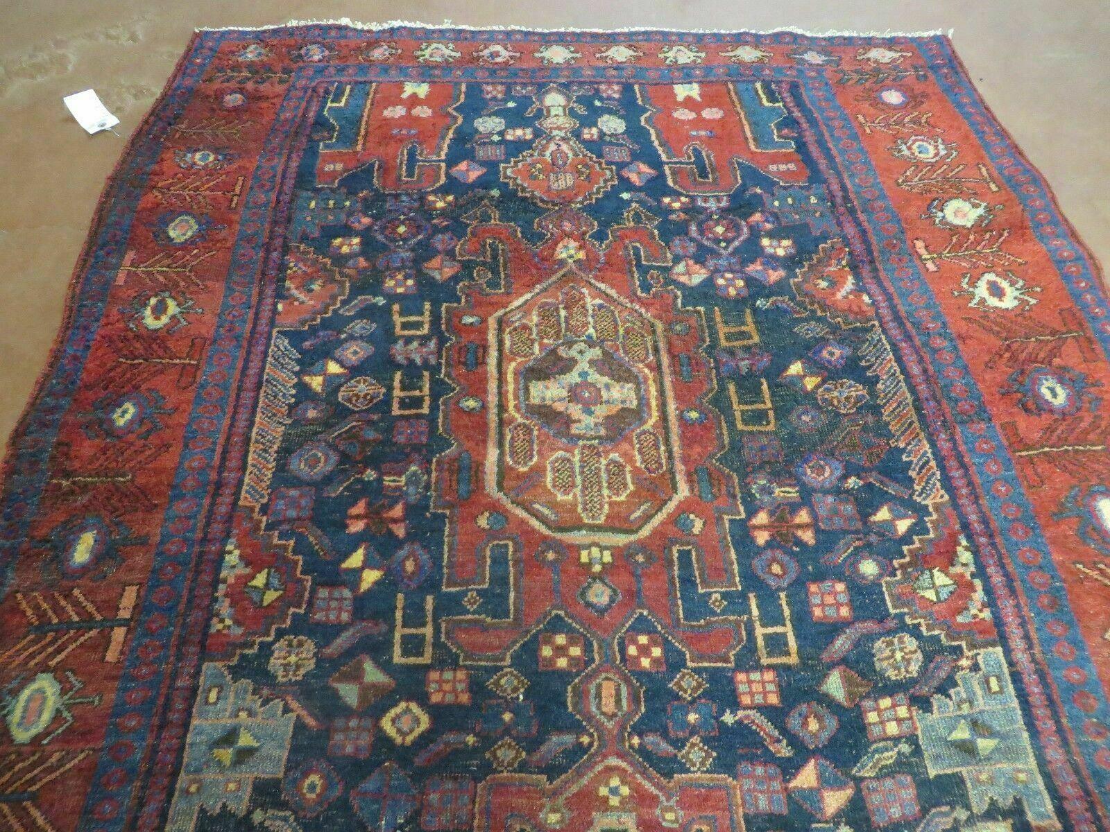 4' X 10' Antique Handmade Turkish Floral Tribal Oriental Wool Rug #627 - Nuvé