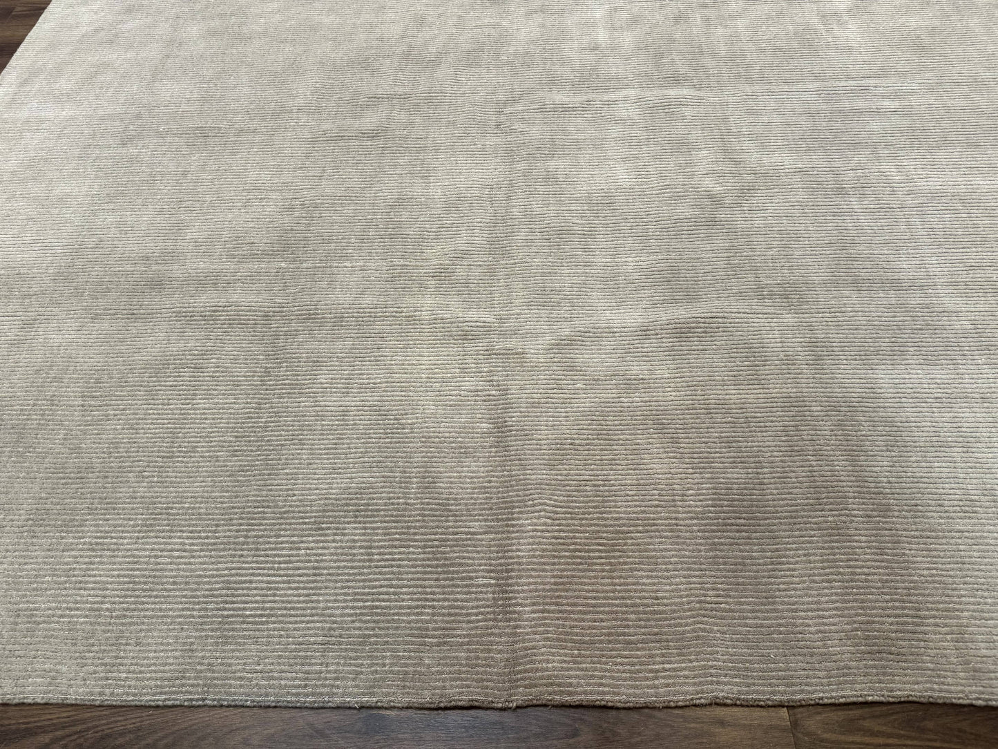 Tibetan Rug 8x10 Taupe Handmade Wool Modern Contemporary Carpet - Nuvé