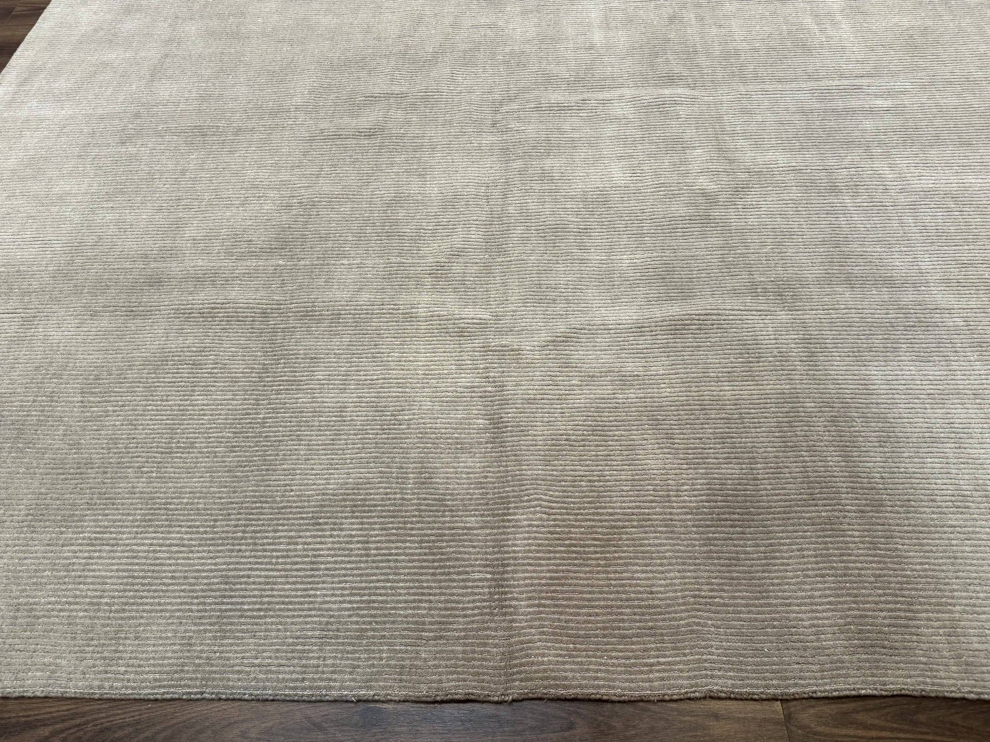 Tibetan Rug 8x10 Taupe Handmade Wool Modern Contemporary Carpet - Nuvé
