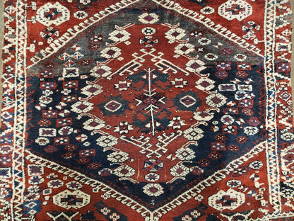 4' X 4' 4" Antique Handmade Turkish Oriental Bergema Wool Veg Dyes Tribal Collectible Rug - Nuvé