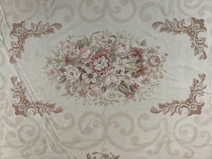 10x14 Aubusson Rug, Wool Handmade Vintage Carpet, French European Design, Elegant - Nuvé