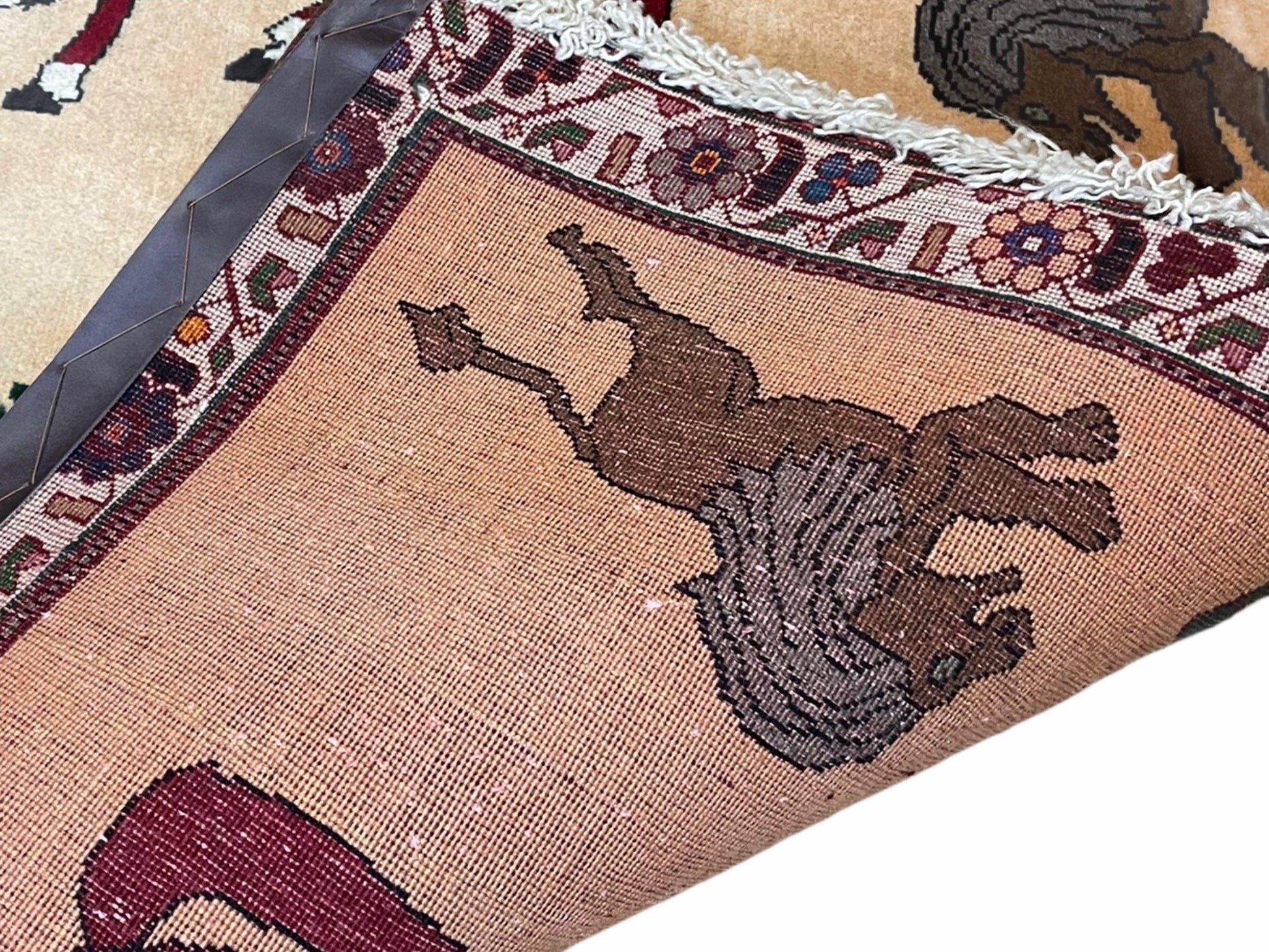 4x6 Rug Handmade Zagros Quality Wool Horses Tribal Hand-Knotted Rug Veggie Dye - Nuvé