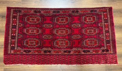 Antique Turkoman Salor Rug, Turkoman Textile, Fine 400 KPSI, Red, Persian Tribal Rug - Nuvé