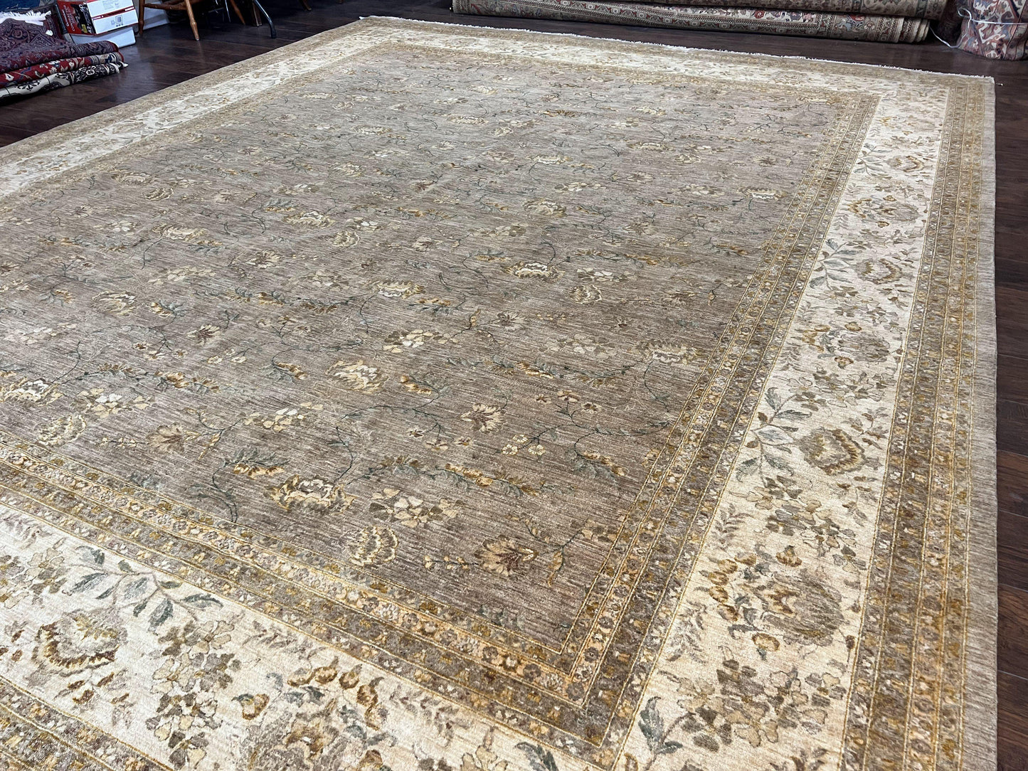 Pak Persian Rug 12x15, Wool Hand Knotted Oriental Floral Carpet, Signed by Master Weaver, 12x15 Large Palace Size Rug - Nuvé