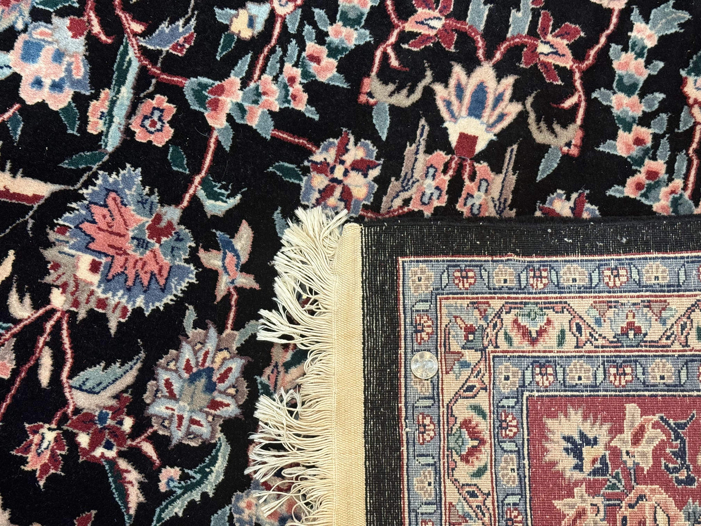Large Sino Persian Rug 10x15, Floral Allover, Hand Knotted Wool Carpet, Fine - Nuvé