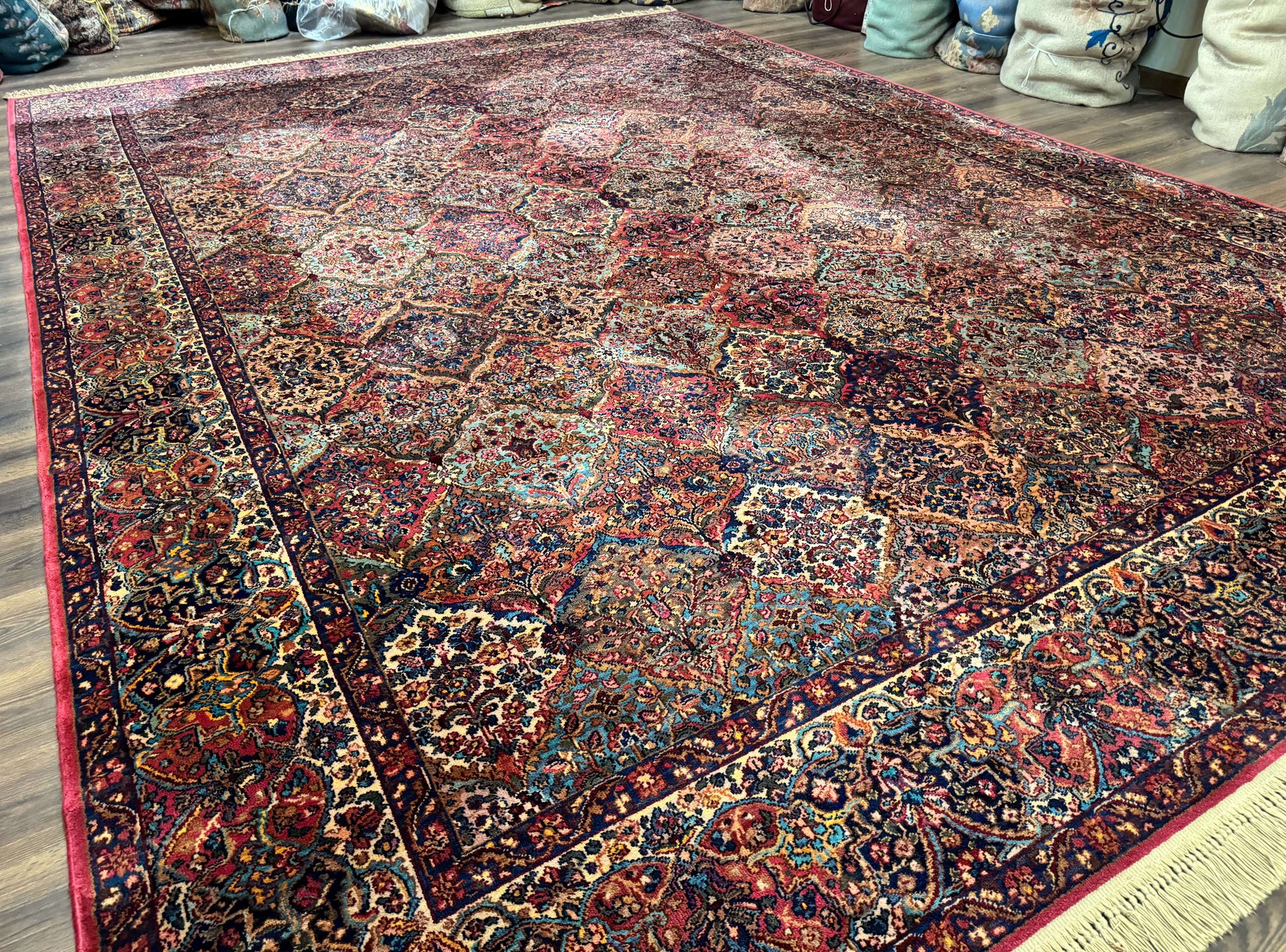 12x16 Karastan Multicolor Panel Kirman Rug #717, Rare Palace Size Wool Original 700 Series - Nuvé