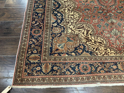 Turkish Kayseri Rug 6x10, Antique Turkish Carpet, Floral Medallion, Oriental Carpet, Red - Nuvé
