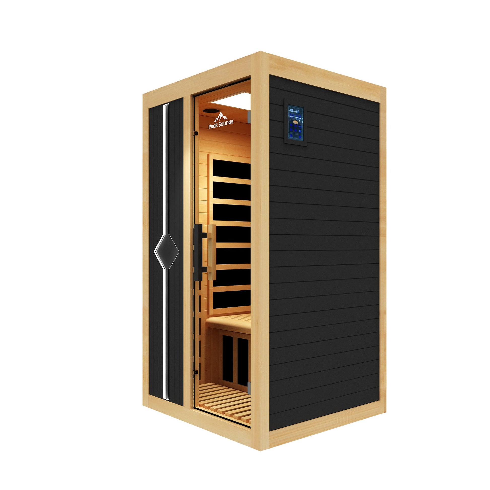 Peak Saunas Olympus Luxury 1-2 Person FAR Infrared Sauna with Smart WiFi App Control - Nuvé