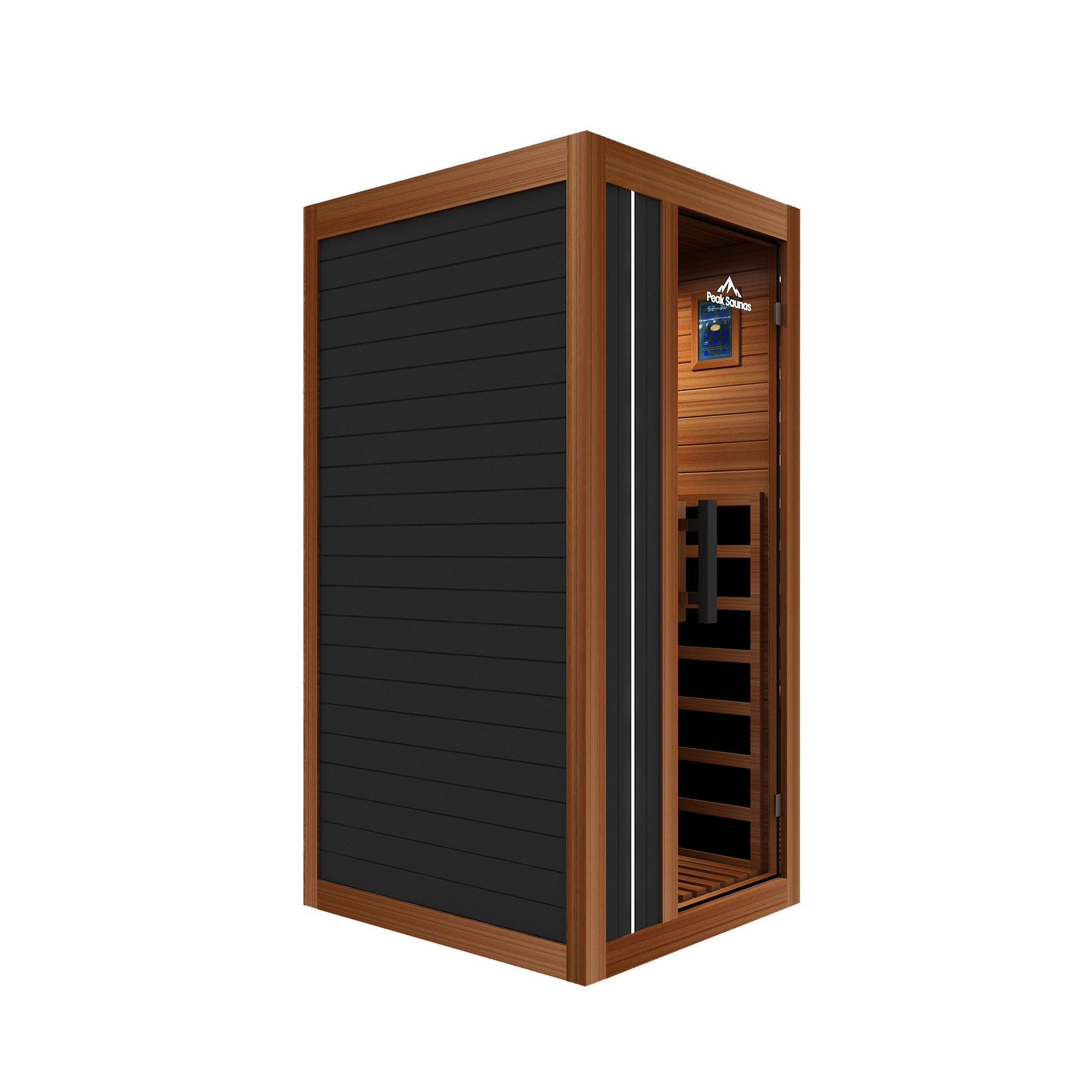 Peak Saunas Aspen Luxury 1-Person FAR Infrared Sauna with Smart WiFi App Control - Nuvé
