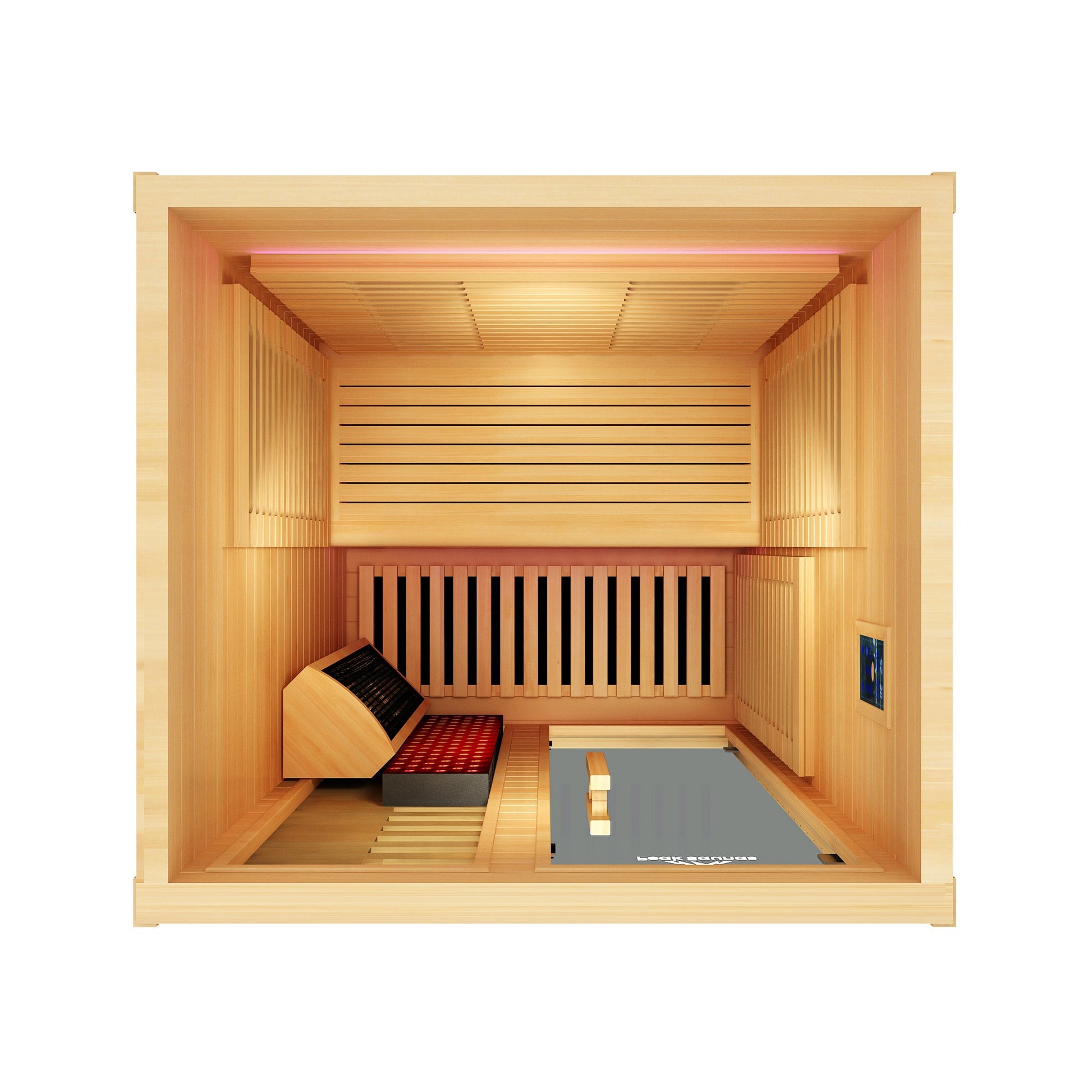Peak Saunas Everest 2-Person Full Spectrum Infrared Sauna with XL Medical-Grade Red Light Therapy & Smart WiFi App Control - Nuvé