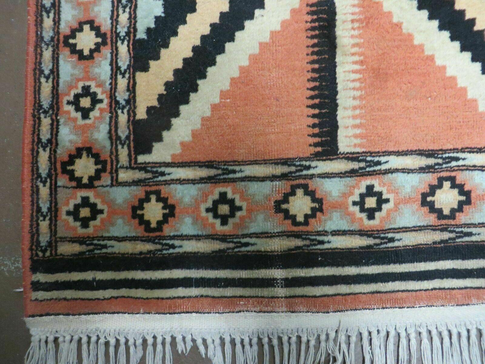 4' X 6' Vintage Handmade Turkish Melas Oushak Wool Rug Carpet Mehrab Red Nice - Nuvé