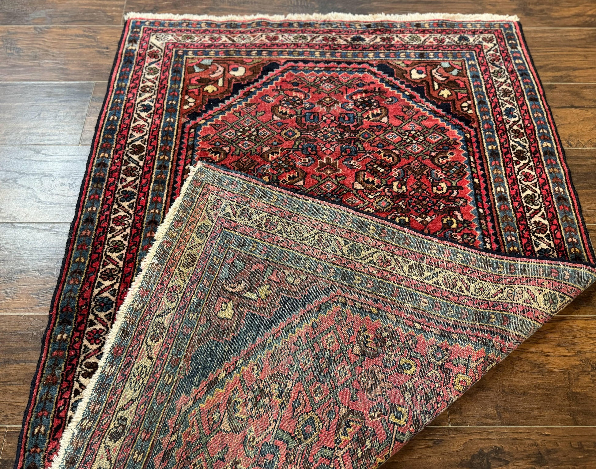 Antique Persian Tribal Rug 3.6 x 5, Hamadan Angelas Rug - Nuvé