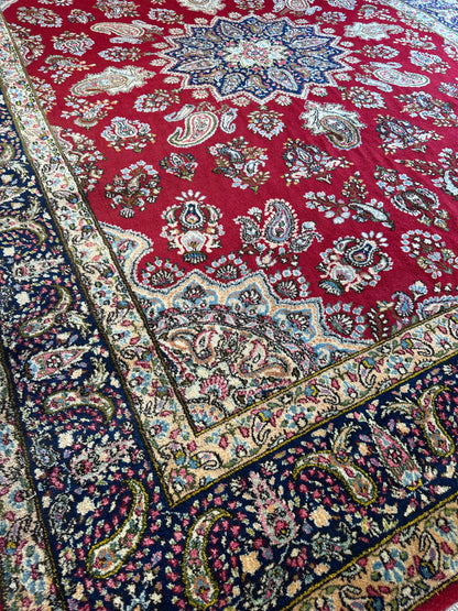 Vintage Kirman Persian Rug | 9’9” x 14’ | Thick Full-Pile Wool | Circa 1960 | K2029 - Nuvé