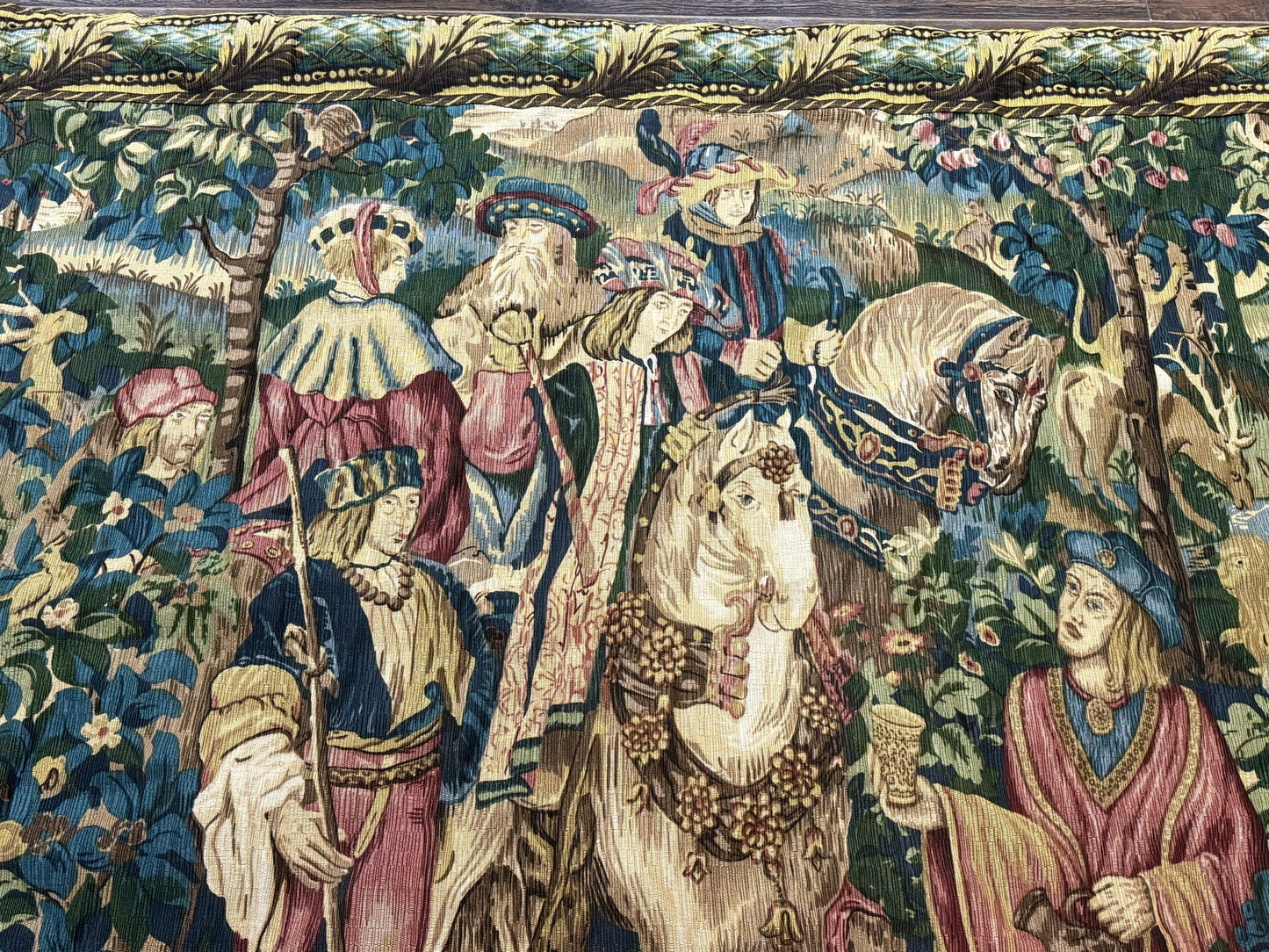 Vintage European Tapestry 5.5 x 8, The Royal Hunt - Nuvé