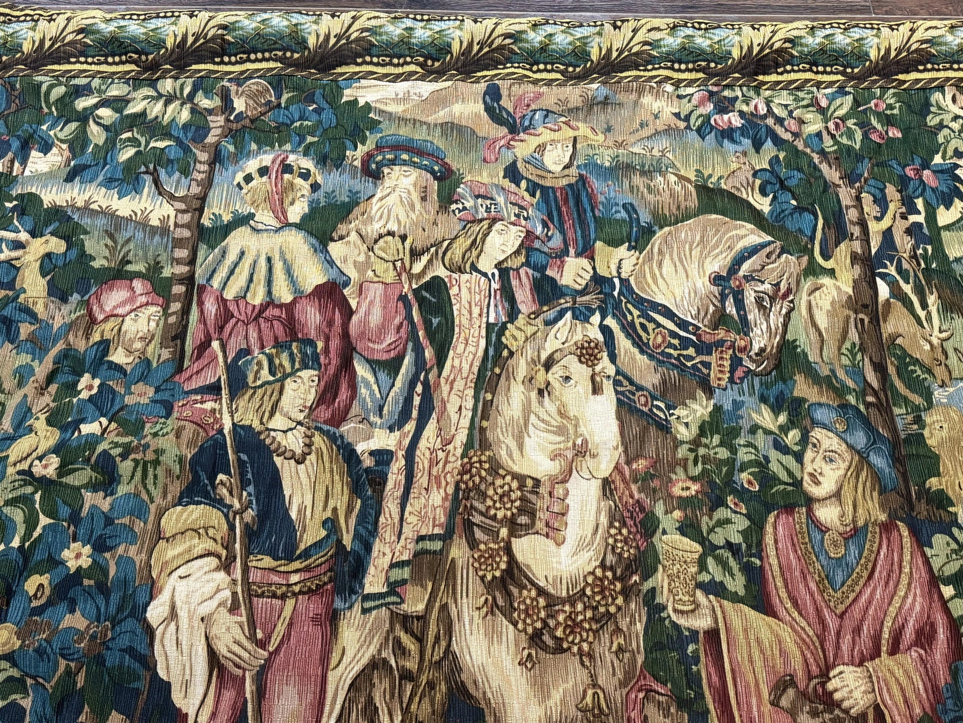 Vintage European Tapestry 5.5 x 8, The Royal Hunt - Nuvé