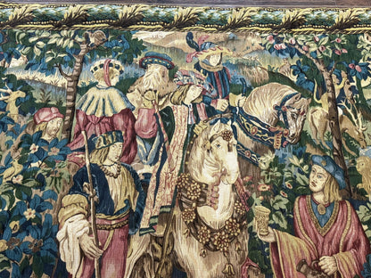 Vintage European Tapestry 5.5 x 8, The Royal Hunt - Nuvé